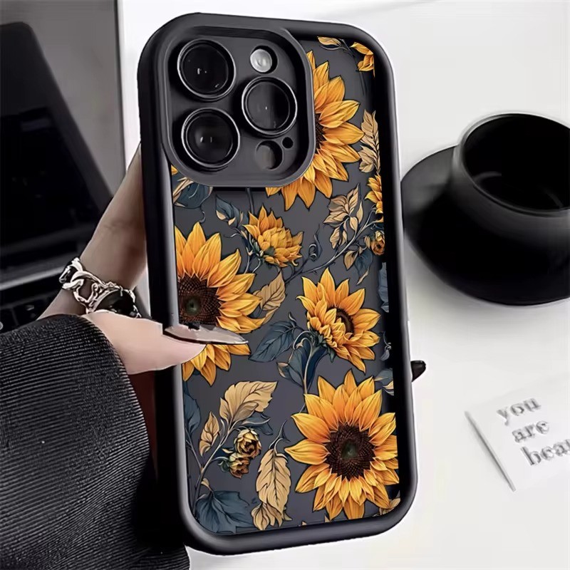 SAMSUNG เคสโทรศัพท์สําหรับsamsung A24 4G A25 5Gดอกทานตะวันที่สวยงามสําหรับSamsung A15 A35 A55 A05S A05 A32 A14 A34 A54 A23 A33 A53 A52 A52S A51 กันกระแทกนุ่ม