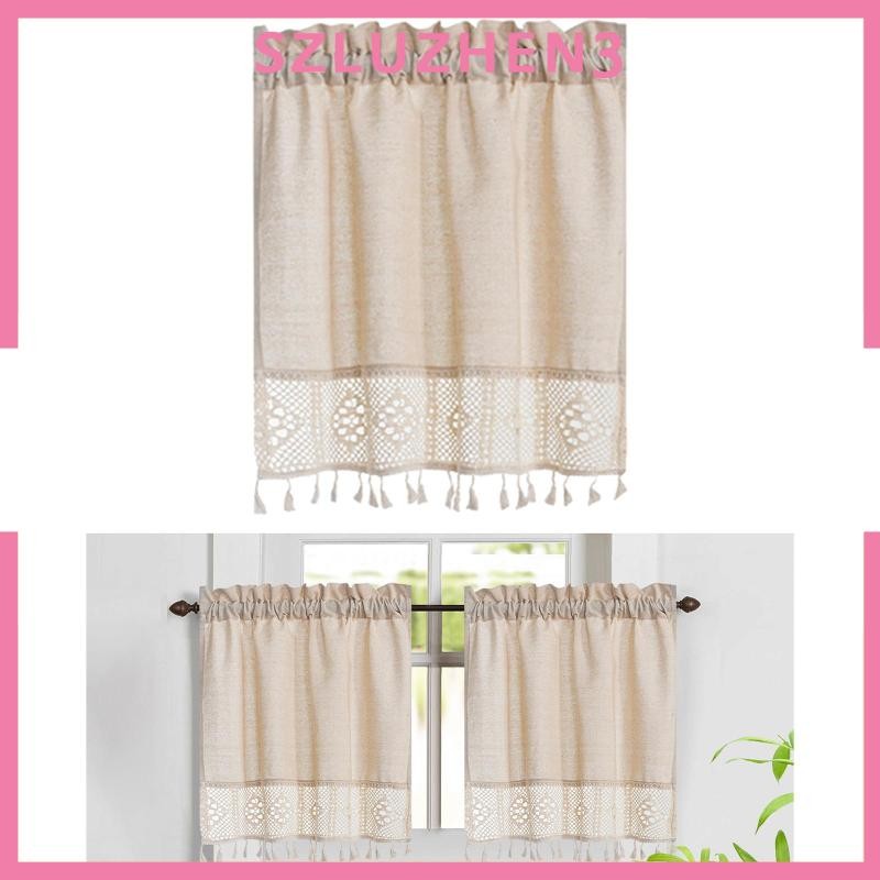 แนะนำ ผ้าม่าน [Szluzhen3] ผ้าม่านสั้น ระบายอากาศ สําหรับตกแต่งบ้าน ห้องนั่งเล่น ราคาพิเศษ มีเก็บเงินปลายทาง