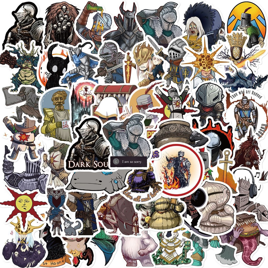 50 ชิ้น DARK SOULS วิดีโอเกมสติ๊กเกอร์ PVC กันน้ํา