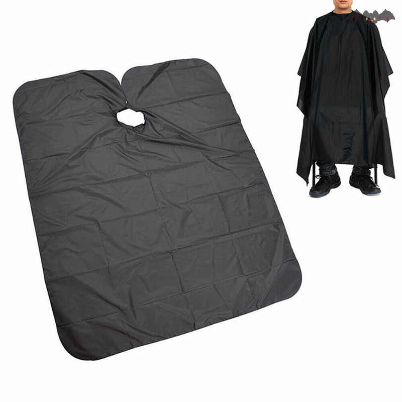 [PE] ผู้ใหญ่ Hairdressing Cape Gown ร้านทําผมผ้าคลุมกรูมมิ่งผ้ากันเปื้อน Unisex เสื้อคลุมสีดํา TH