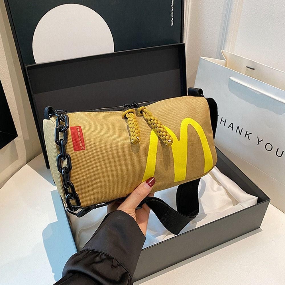 Riverstone McDonalds Bag, Cartoon Waterproof Starbucks Bag, Casual Handbag Cute Letter KFC Crossbody Bag Women