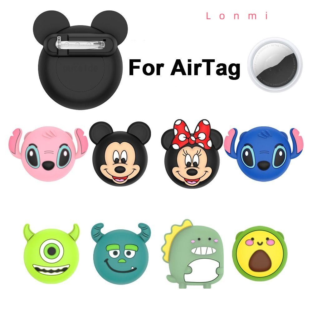 Lonmi Tracker พร้อมหมุดที่มองไม่เห็น, ซิลิโคนการ์ตูนเด็กผู้สูงอายุซ่อนซิลิโคนผู้ถือ, Tracker Protector Shell เสื้อผ้าฝาครอบป้องกันสําหรับ AirTag