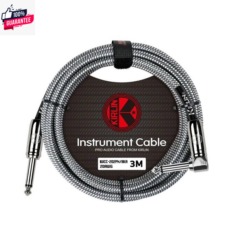 Kirlin IWCC-202PN สายแจ็ค ขนาด 3 เมตร และ 6 เมตร Instrument Cable สายแจ็คกีต้าร์ สายถัก Kirlin IWCC-