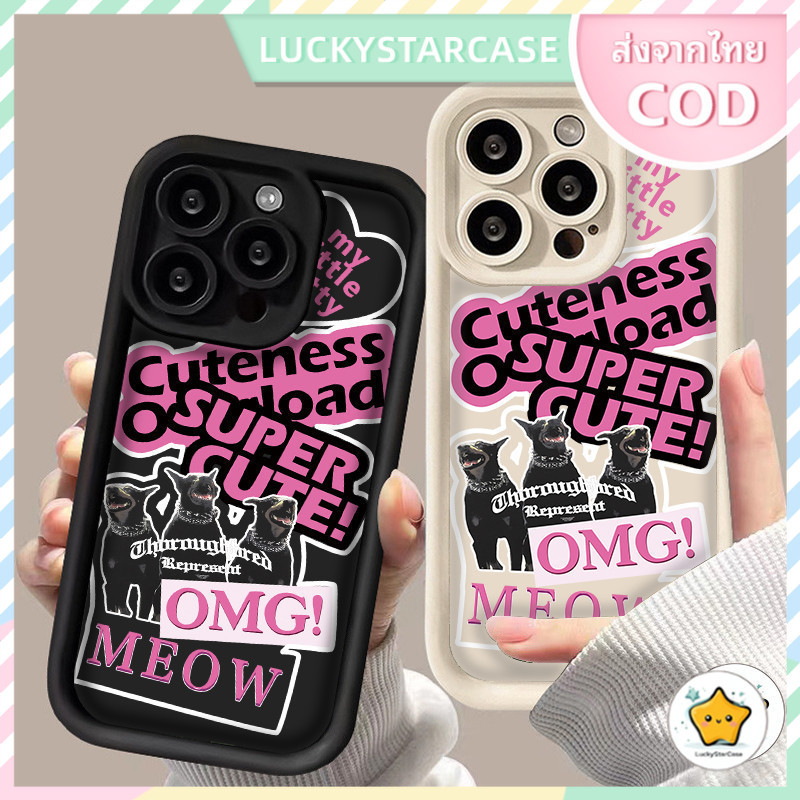 การป้องกันเลนส์กล้อง สําหรับ OPPO A1K 15 16K 17K 18 532020 OPPORENO54G RENO64G เคสโทรศัพท์แฟชั่นสุนัขสีดําสุดหล่อ