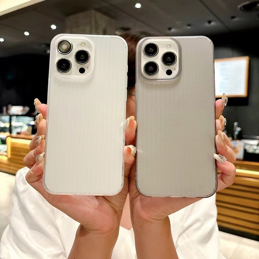 เคลือบด้านTPUอ่อนเคส For iPhone 16 13 Pro Max 15 11 14 Plus 12 16pro 16promax 15pro 15promax 13promax เคสโทรศัพท์มือถือ