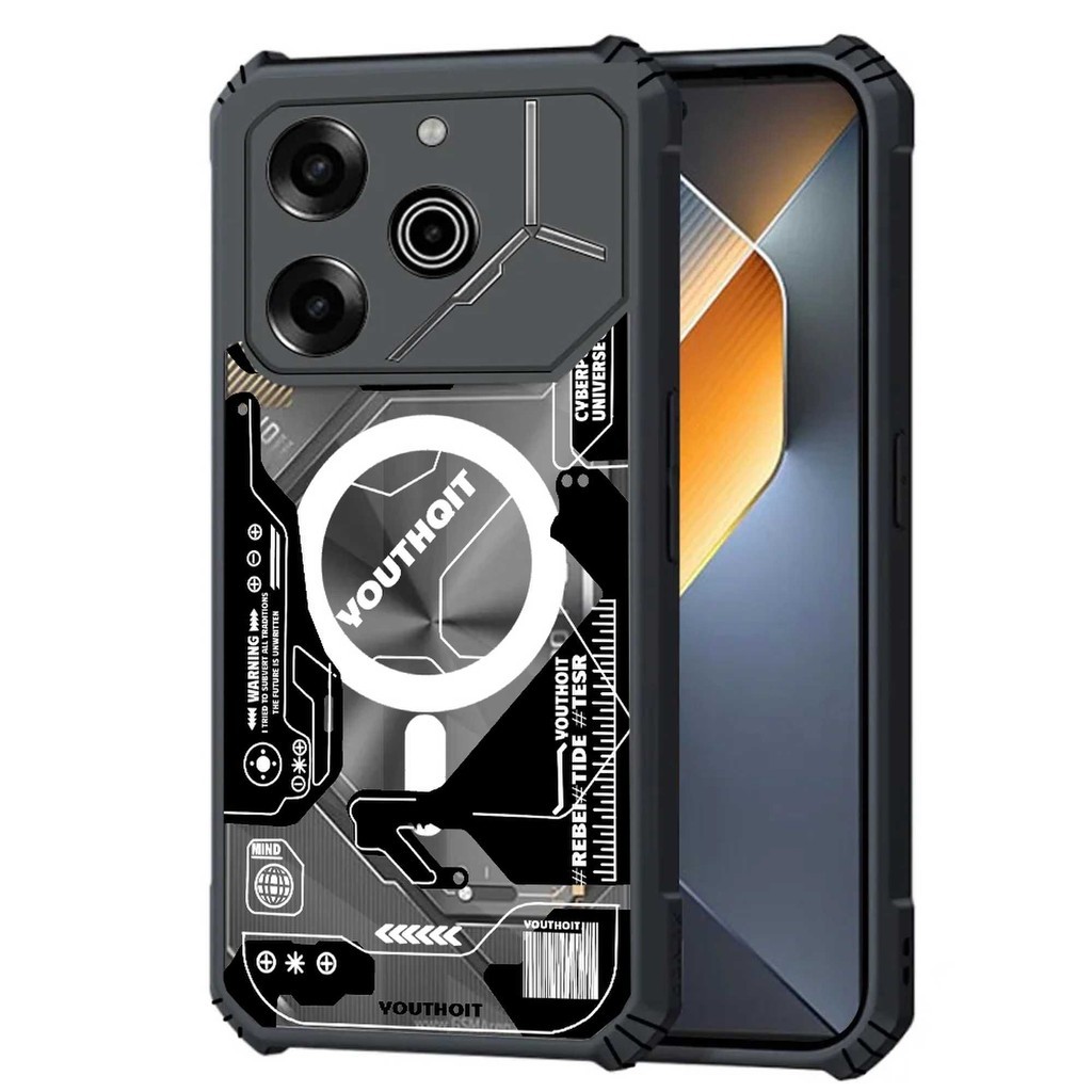 [สต๊อกพร้อม][คลังสินค้าพร้อม]สําหรับ Tecno Pova 6 Neo 6 Pro 5 Pro 4 Pro Pova 3 Pova 2 Neo 3 Neo 2 Shock Fall Prevention Transparent Case Metaverse Pattern