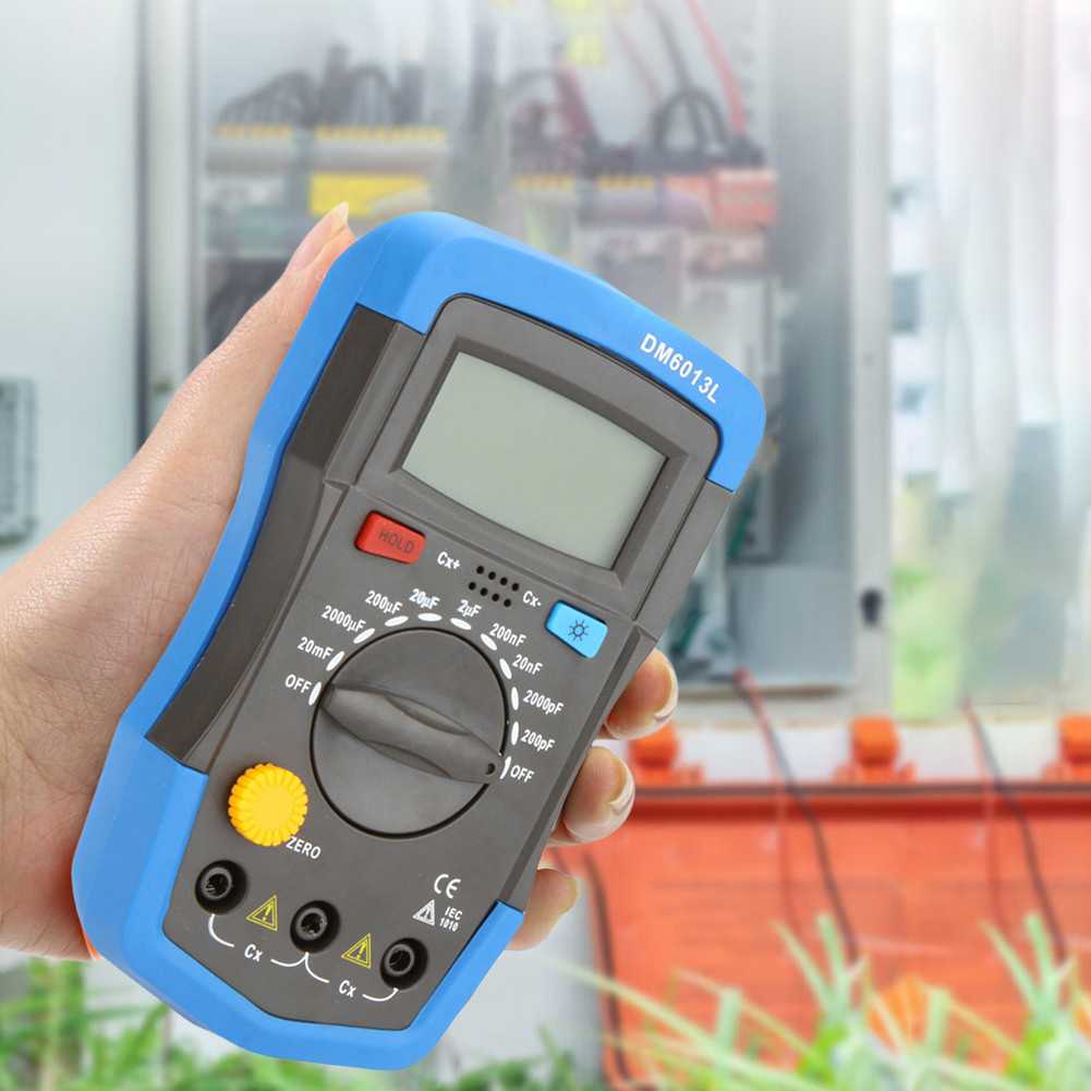 Au DM6013L Digital Capacimeter ที่มีประโยชน์ LCD Backlight 200pF ~ 20mF เครื่องมือวัด