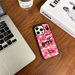 STA สีแดงสีชมพูพราง BAAPE APE ลงแจ็คเก็ตเคสโทรศัพท์เหมาะสําหรับ IPhone17 17AIR 17PM 16 16Pro 16ProMax 15 15P 15PM 14PM 14P 13 13P 13PM 12 12Pro 12PM 11 11P 11P 11P 11P 11P 11P 11P 11P 11P 11PM XR xsmax