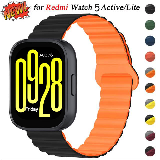 สายรัดแม่เหล็กสําหรับ Xiaomi Redmi Watch 5 Active Smart Watch สายรัดข้อมือซิลิโคนสร้อยข้อมือ Redmi Watch 5 Active Lite สายรัดข้อมือ