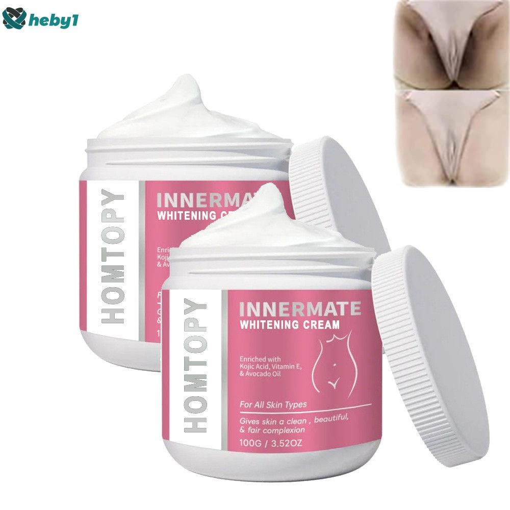 ครีมบำรุงผิวกาย Homtopy ครีมบำรุงผิวกายปรับสีผิวให้ขาวกระจ่างใส ผสมเมลานินเจือจาง บริเวณต้นขา หัวเข่า และรักแร้ ครีมบำรุงผิวกายปรับสีผิวให้ขาวกระจ่างใส ความจุสูง 100g heby1