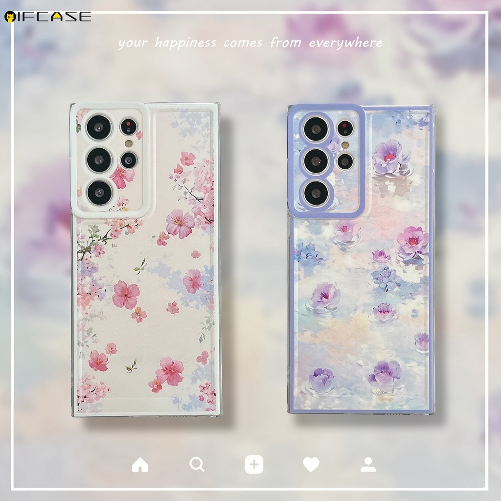 สําหรับ Infinix GT 10 Pro Zero 5G 2023 30 20 สมาร์ท 6 Plus เคสโทรศัพท์สีชมพูสีม่วงภาพวาดสีน้ํามันทาสีดอกไม้ดอกไม้ดอกไม้ Matte Frosted ปลอกซิลิโคนอ่อนนุ่มกรณีฝาหลัง