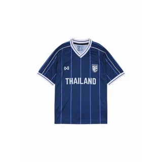WARRIX Oversize แขนสั้น เสื้อบอล เสื้อทีมชาติไทยโอเวอร์ไซส์ (WA-243FBATH10) - สีน้ำเงิน/ดำ/แดง