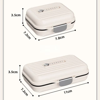 พร้อมส่ ตลับยา กล่องเก็บยา 7ช่อง กันน้ำและกันความชื้น ปิดผนึกอย่างดี กล่องแบ่งยาพกพาสะดวก