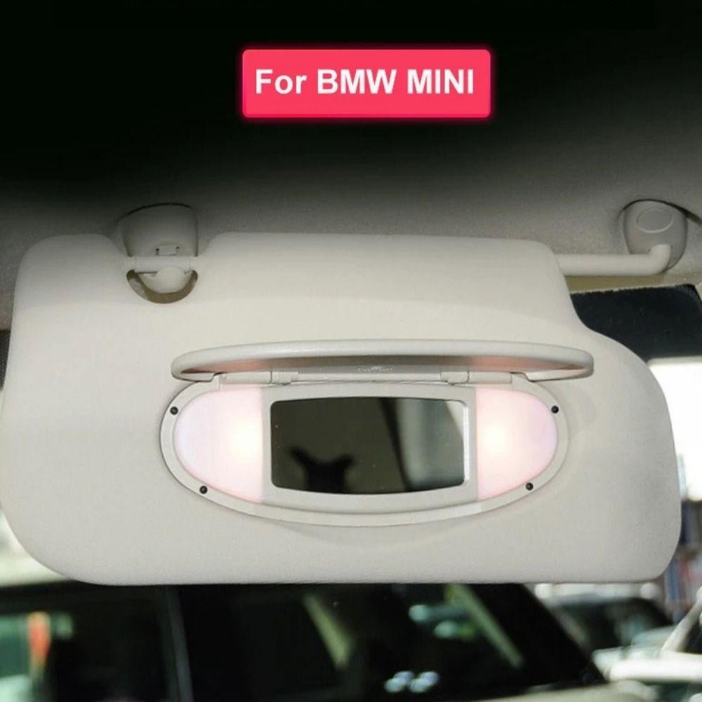 Lollipo1 หลังคารถ Sunvisor, เปลี่ยนโคมไฟ Slice รถ Sun Visor, ABS โคมไฟฝาปิดบังแดดแผงกระจกโต๊ะเครื่องแป้งสําหรับ MINI Cooper S One D JCW R55 R56 R57 R59 R60