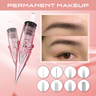 Available10 ชิ้น/กล่อง DRAGONHAWK สีชมพู Tattoo Eyebrow Machine ปากกาตลับหมึกถาวร Makup สักเครื่อง 0.35 1rl 3rl 5F 3KF เปลี่ยนอุปกรณ์