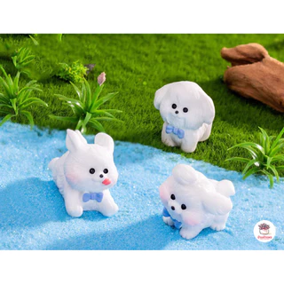 น้องหมาวิ่งในสวน [ เซต 5 ชิ้น ] ตุ๊กตาจิ๋ว โมเดลจิ๋ว แต่งสวน ตุ๊กตาแต่งสวนจิ๋ว ตุ๊กตาจัดสวนถาด