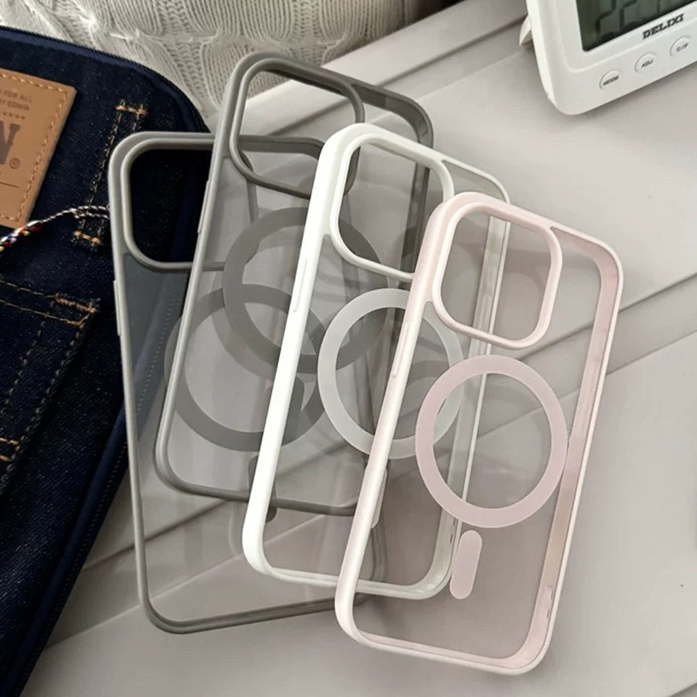 ปลอกแม่เหล็กสีชมพูเคสโทรศัพท์สําหรับ IPhone 16 Pro Max 16 Pro 16 Plus 15 14 16 13 12 11 Pro Max XR IX 78Plus Full Coverage กันกระแทกป้องกันอะคริลิคปกแข็ง