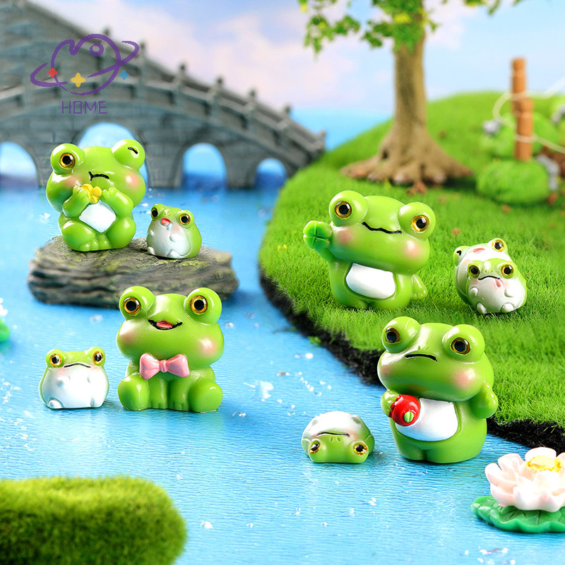[mayhome] กบเรซินน่ารัก Miniature MiniCar เครื่องประดับมินิรูปรูปปั้น Miniatures DIY ตกแต่งตุ๊กตาตกแต่งจี้ตกแต่งบ้าน {TH}