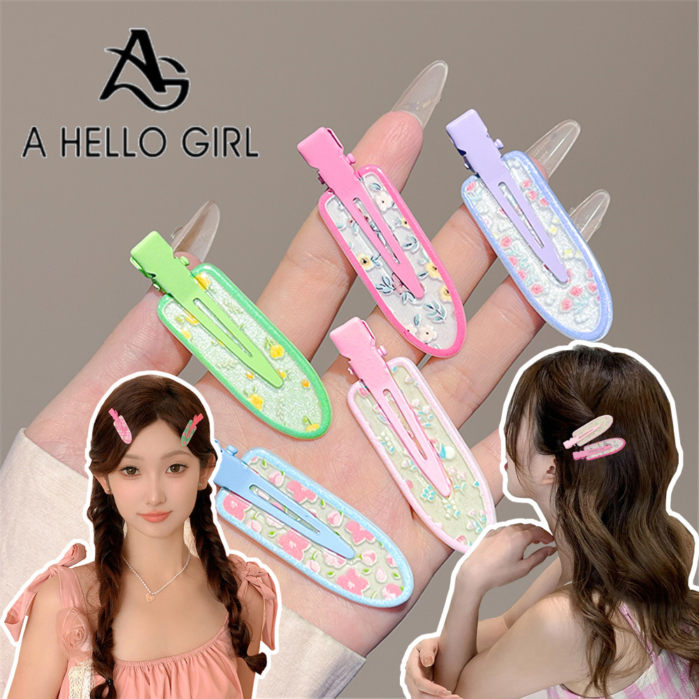 สไตล์ Pastoral Gentle Cream ดอกไม้ขนาดเล็ก Fragments สด Traceless Duckbill คลิป 1/2/3 ชิ้น