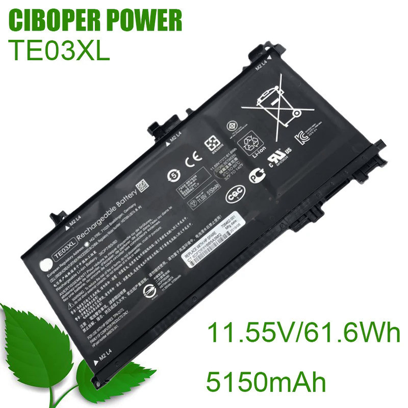 CP Genuine Battery TE03XL /61.6Wh For OMEN 15 TPN-Q173 HSTNN-UB7A 15-bc011TX 15-bc012TX 15-bc013TX 1