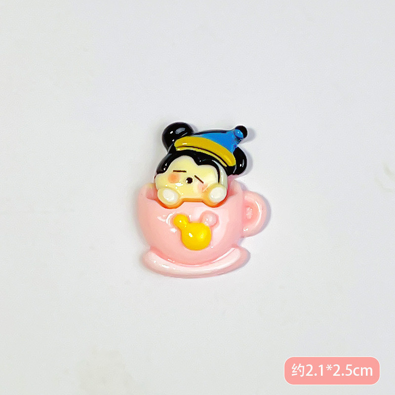 การ์ตูนมิกกี้เมาส์เรซินอุปกรณ์ครีมกาว DIY เครื่องประดับขนาดเล็กเคสโทรศัพท์มือถือแฮนด์เมดแม่เหล็กติดตู้เย็นวัสดุขายส่ง