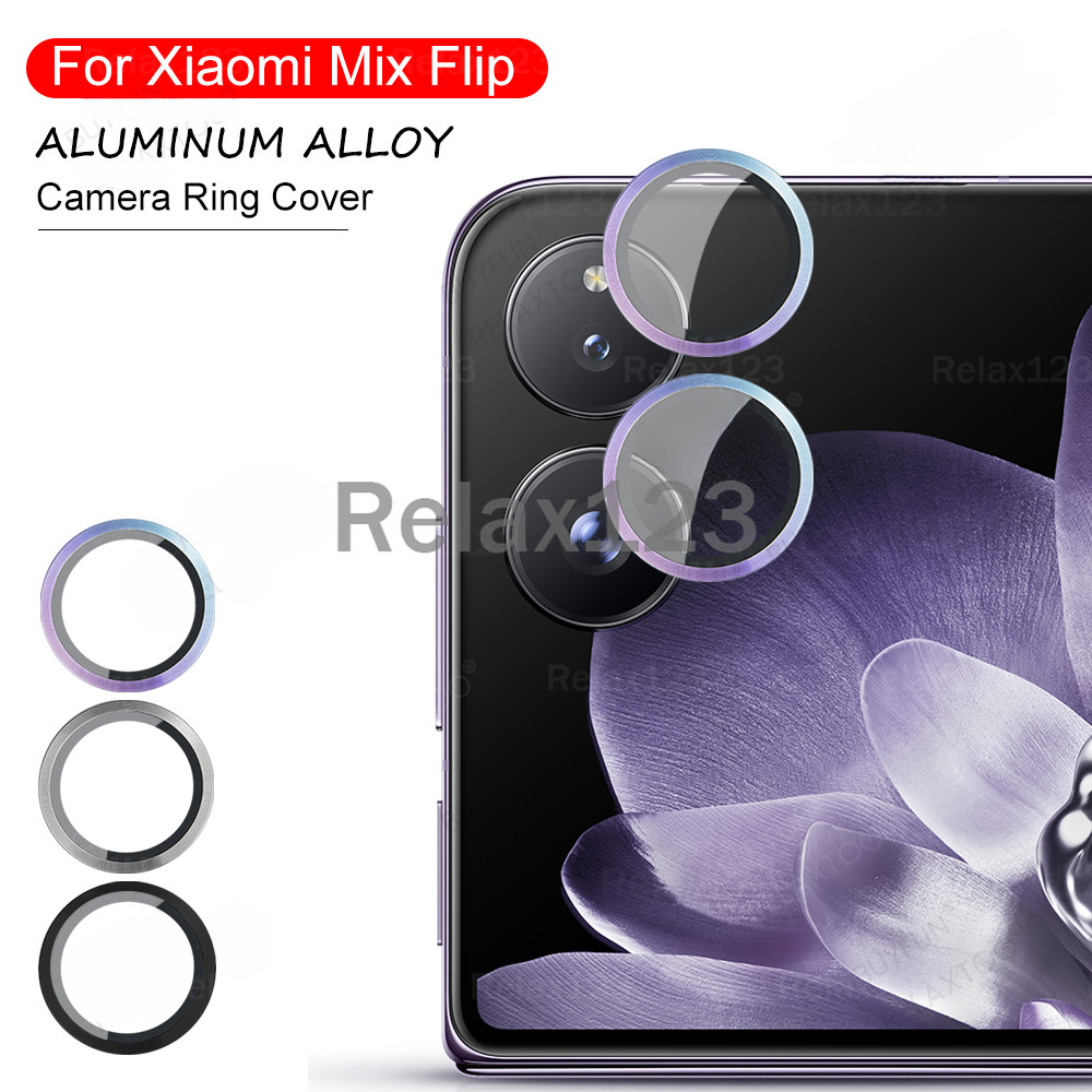 เลนส์โทรศัพท์สําหรับ Xiaomi Mix Flip 5G Xiaomi MixFlip XiaomiMix Flip 2024 เลนส์กล้องด้านหลังป้องกันแหวนกระจกนิรภัยโลหะฝาครอบ