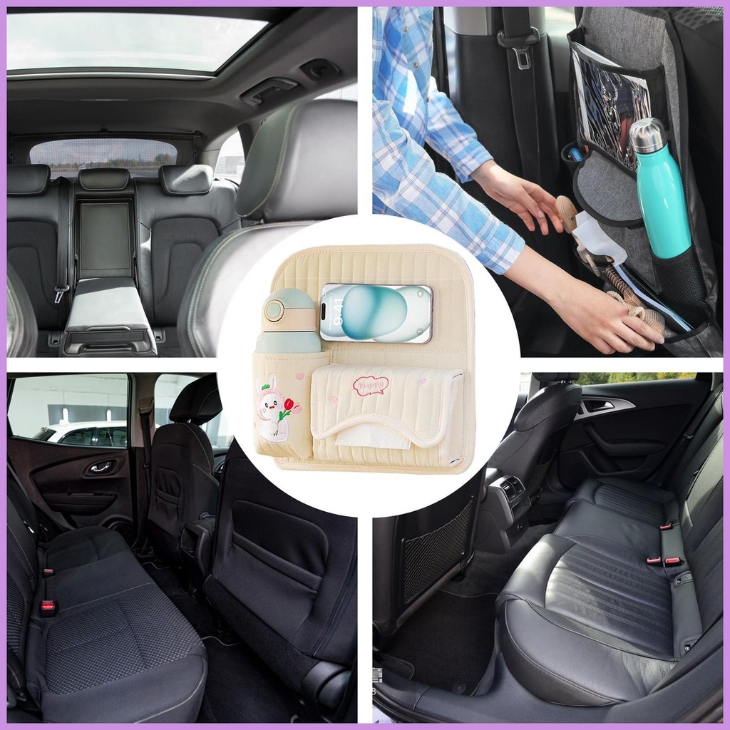 รถที่นั่งกลับถุงเก็บน่ารักการ์ตูนหมีกลับที่นั่งจัดเก็บรถกลับที่นั่งออแกไนเซอร์สําหรับเด็ก asdiuh - รูปที่ 7