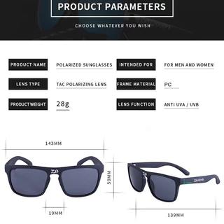 Ready StockDAIWA แว่นกันแดดโพลาไรซ์ 5PCS Mens Driving Shades Male Sun Glasses Camping Hiking Fishing Classic Sun Glasses UV400 แว่นตา