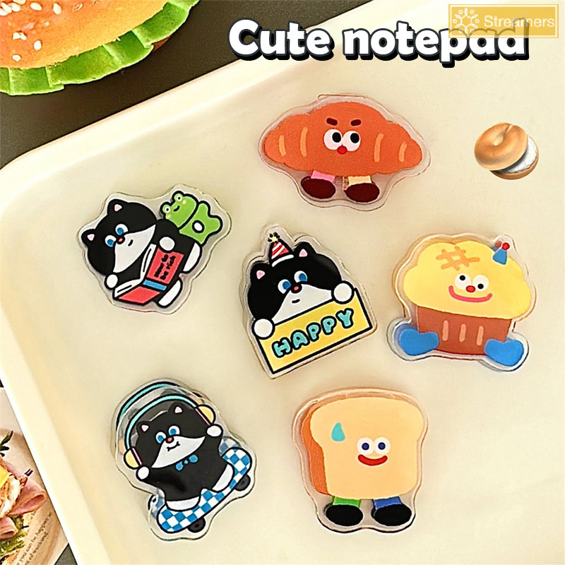 {Streamers} 3 ชิ้น Kawaii การ์ตูนอะคริลิค Binder คลิปน่ารักอาหาร Planner คลิปสร้างสรรค์ตกแต่งกระดาษ Clamp สํานักงานโรงเรียนอุปกรณ์ของขวัญใหม่