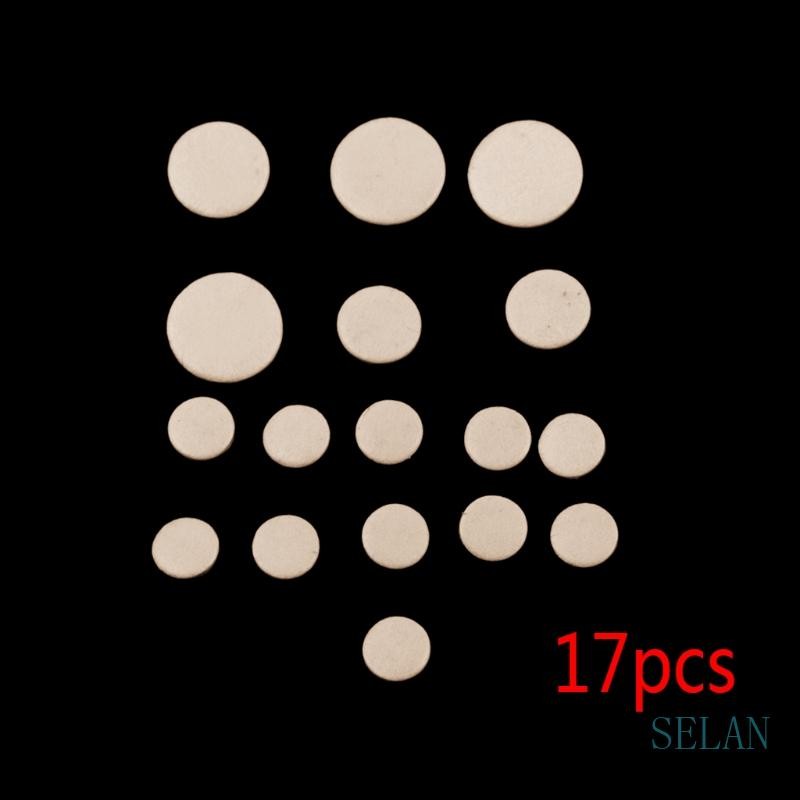 17pcs/set Felt Clarinet Replacement Pads Woodwind Instrument Part Accessories