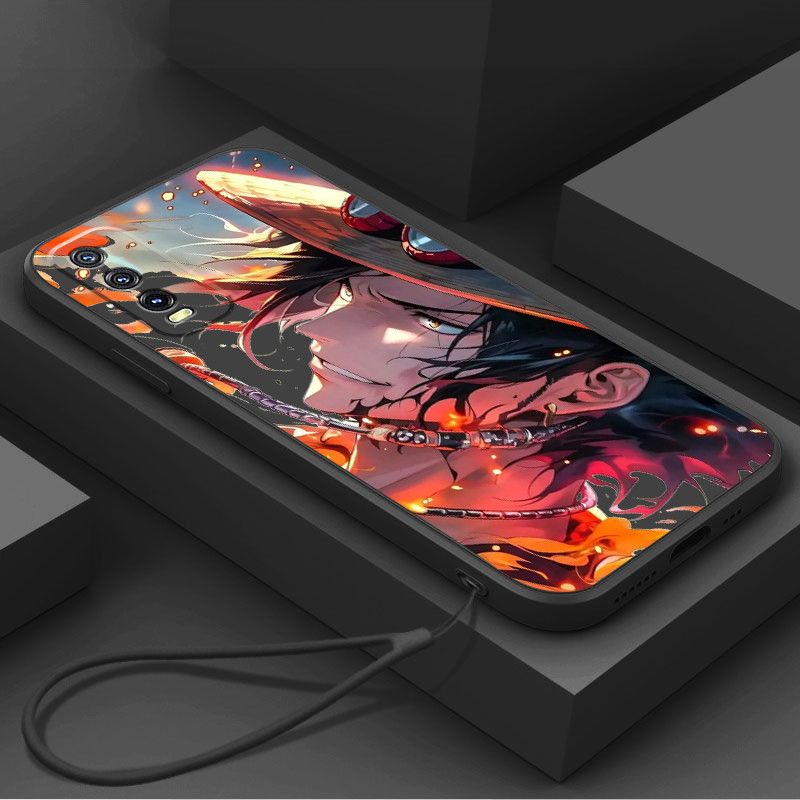 ปลอก VIVO Y20 Y11s Y12s Y20a Y20g Y20i Y20S Y12A Y20S G เคสโทรศัพท์พร้อมเชือกเส้นเล็กการ์ตูนอะนิเมะ ONE PIECE ความงามซิลิโคน TPU Soft Shell ดีไซน์ใหม่กันกระแทก CASE