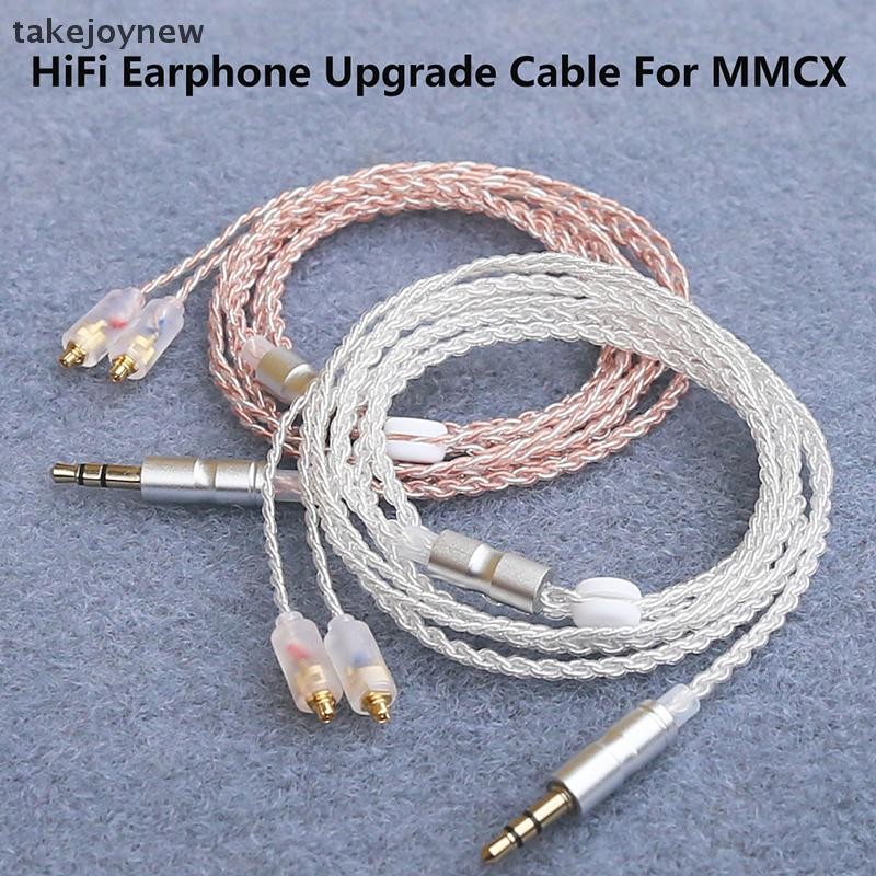 [takejoynew] สายอัพเกรดหูฟังไฮไฟ MMCX 3.5 มม. 1.2 ม. สายแกนชุบเงินสําหรับ Sennheiser IE200/IE300/IE600/IE900/AKG N5005/N30 KLB