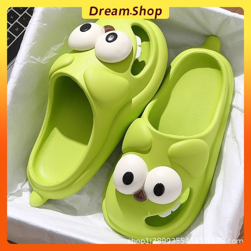 「DR」 รองเท้าแตะผู้หญิงรองเท้าแตะการ์ตูนน่ารักตลกสบายๆทุกการแข่งขัน EVA Anti-Slip Soft Sole สบาย Breathable กีฬากลางแจ้งขนาด: 36-41
