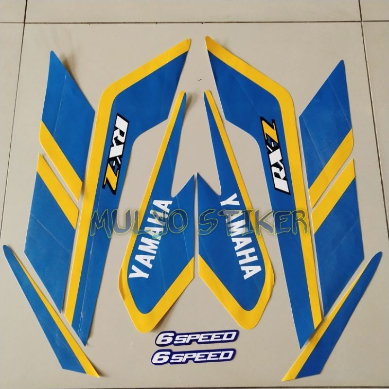 Striping STICKER Yamaha RX z rxz สีฟ้า เหลือง 1992 Fullset
