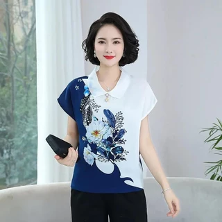 เสื้อยืดผู้หญิง 2026 ฤดูร้อนผู้หญิงแฟชั่นระดับไฮเอนด์หลวมและกระชับสัดส่วนพิมพ์แขนสั้น ปก สูงสุด