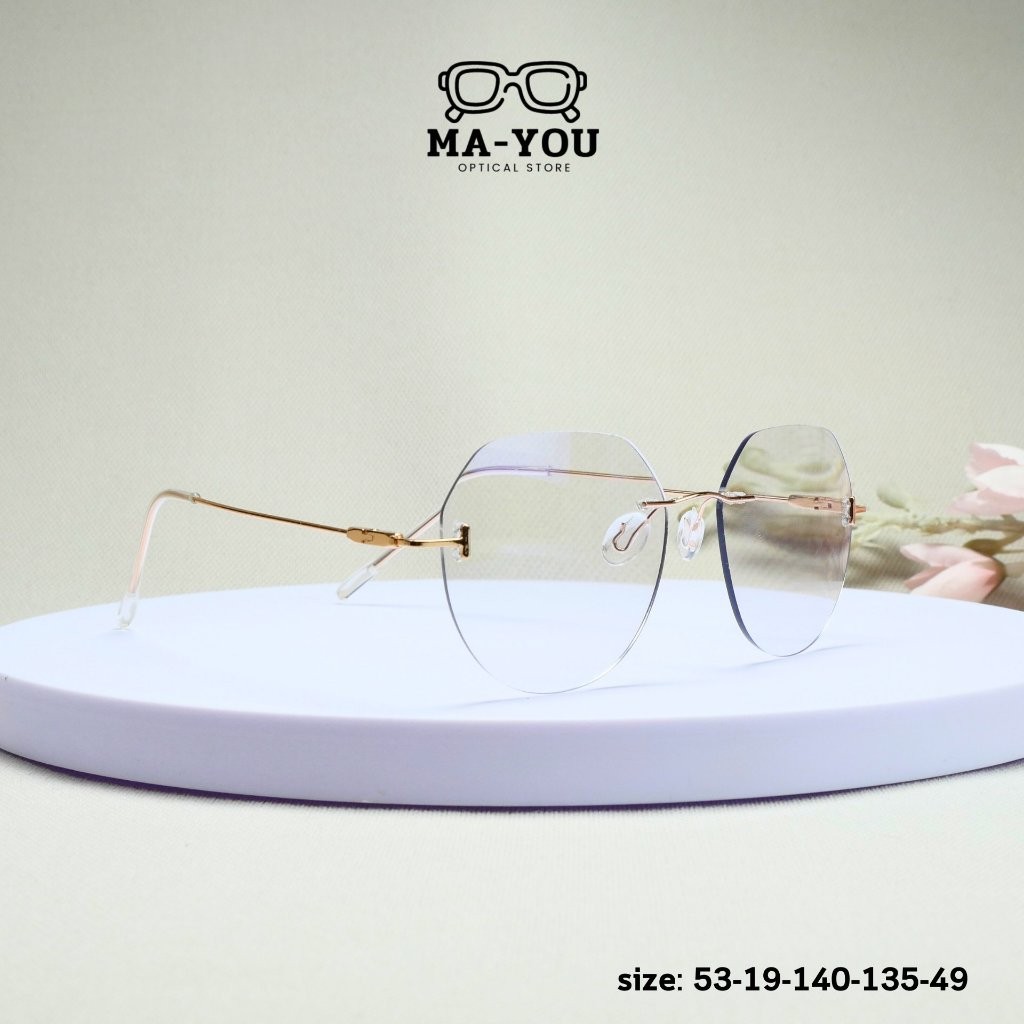 BELLA แว่นสายตาสั้นไร้ขอบ เลนส์กรองแสงสีฟ้า รุ่น เบลล่า ออกแดดเปลี่ยนสีออโต้แว่นสายตาสำหรับหนุ่มสาวห