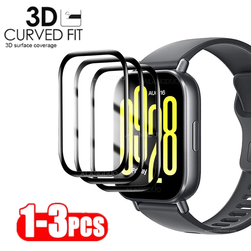 ฟิล์มโค้ง 3D สําหรับ Redmi watch 5 / 5 eSIM / 5 Active / 5 Lite / 4 / 3 Active / 2 Lite / Mi watch Lite Soft ป้องกัน Smartwatch ป้องกันหน้าจออุปกรณ์เสริมไม่ใช่กระจก