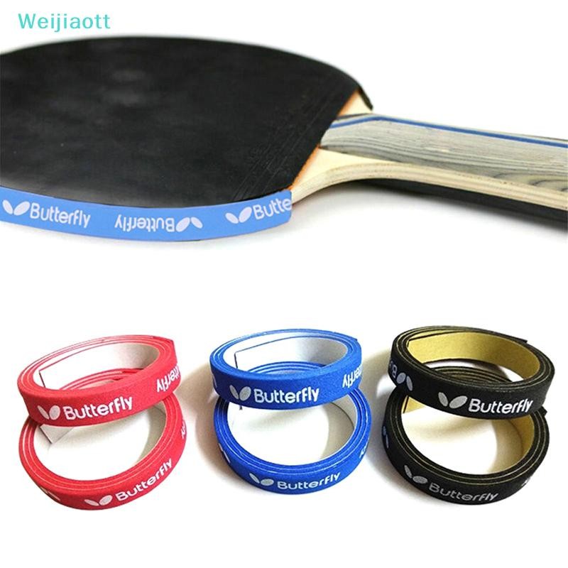 Weijiaott 2 ชิ้นไม้ปิงปองขอบเทปอุปกรณ์เสริมปิงปองค้างคาวเทปป้องกัน AO