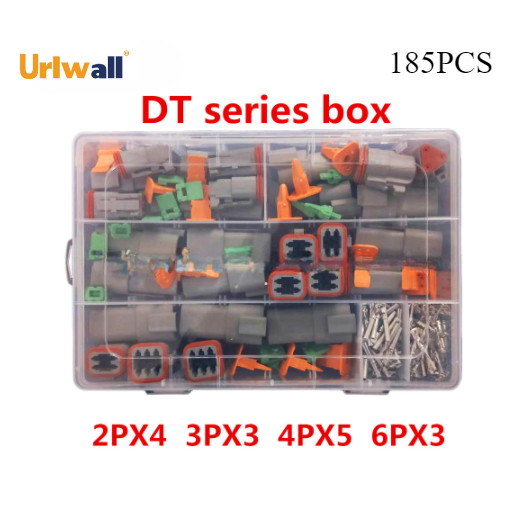 Urlwall 185/85pcs Deutsch DT ขั้วต่อสายไฟกันน้ําตัวเชื่อมต่อรถพิเศษอุปกรณ์เสริมสําหรับรถจักรยานยนต์สายเชื่อมต่อสายไฟปลั๊กรถบรรทุกสายรัด