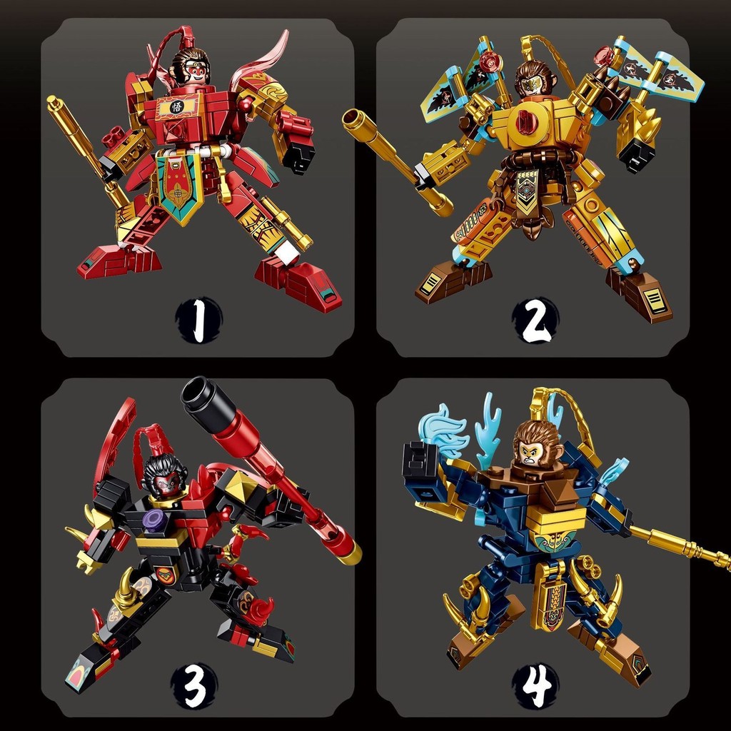 เข้ากันได้กับสต็อก Lego Black Mythology Wukong Xiaoxia Mecha Building Blocks ของเล่นเด็กสถาบันชายแผง