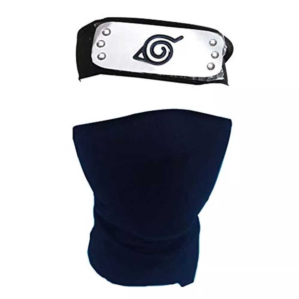 Anime Naruto Hatake Kakashi Leaf Village Headband Mask Cosplay Accessories