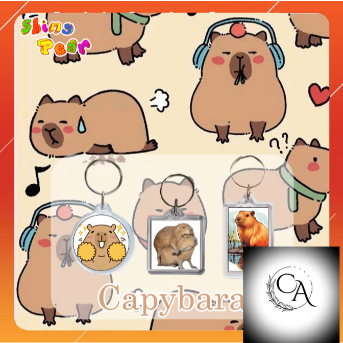 [Meme Capybara] - พวงกุญแจ Meme Capybara/พวงกุญแจใช้เป็นของขวัญหรือตกแต่ง | ร้านรับพิมพ์ขอ