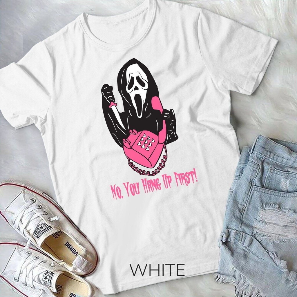 เสื้อยืดฮัลโลวีนแบบ_unisex_ธีม_Ghostface_Calling