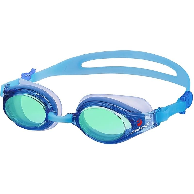 《JAPAN》★Swans Japan Swimming Goggles Fitness Adult Blue Emerald Mirror SW-30M PAF BLEM