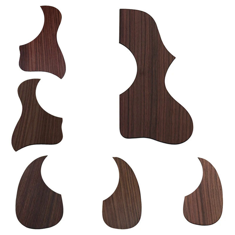 1Piece Acoustic left handed Guitar Pickguard   for Backhand   guitar Accessories rose wood Self adhe