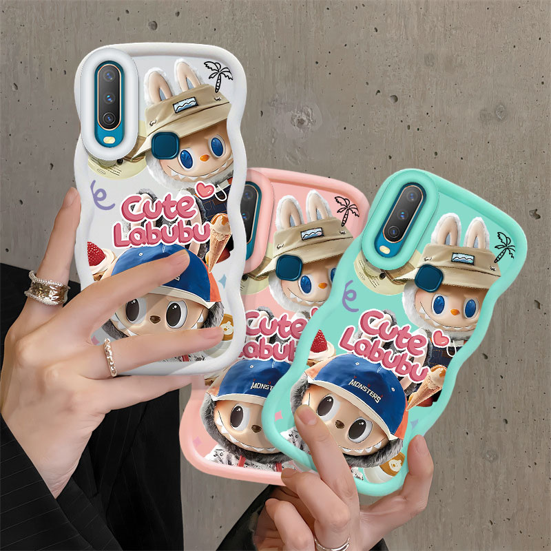 Macaron หยัก LABUBUเคสโทรศัพท์สําหรับVIVO T1X Y1SY3S Y12S Y20A Y20T Y20i Y20s[G] Y21 Y21S Y21A/Y22 Y