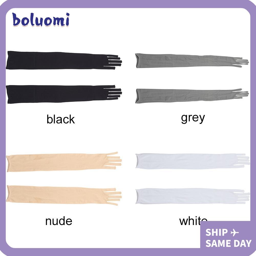 Bolumio ถุงมือถุงน่องนิ้ว Halloween Opera Prom ถุงมือใสป้องกันแสงแดด