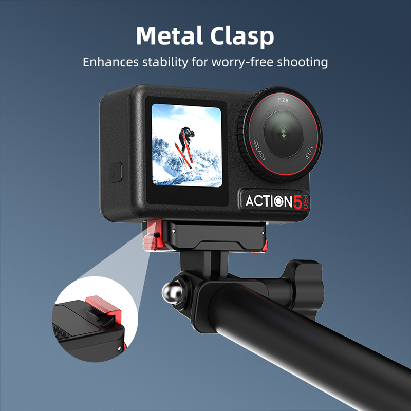 กล้องกีฬา Magnetic Quick Release ฐานสําหรับ DJI Osmo Action 5 Pro/4/3 Quick Release อะแดปเตอร์ฐานขยาย Action 5 Pro อุปกรณ์เสริมฐานอะแดปเตอร์