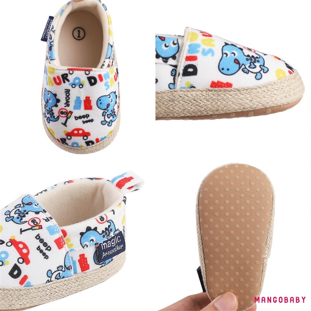 มก-เด็กทารกรองเท้าเด็กผู้หญิงไดโนเสาร์พิมพ์ปิดนิ้วเท้าเดินรองเท้าสบายๆบนรองเท้าสําหรับฤดูใบไม้ผลิฤดูใบไม้ร่วง - รูปที่ 2