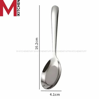 M KITCHEN ช้อน ช้อนกลาง ช้อนซุป สแตนเลสแท้ น้ำหนักพอดี ไม่บาง